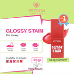 Emina Glossy Stain Lip Tint Bibir Glossy Finish Melembabkan