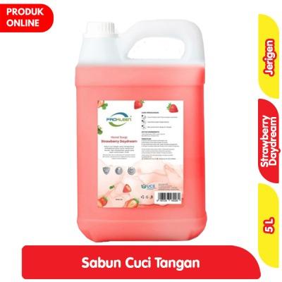 Prokleen Hand Soap Strawberry Daydream 5L Jerrycan | Antibacterial Liquid Hand Wash with Sweet Berry Scen