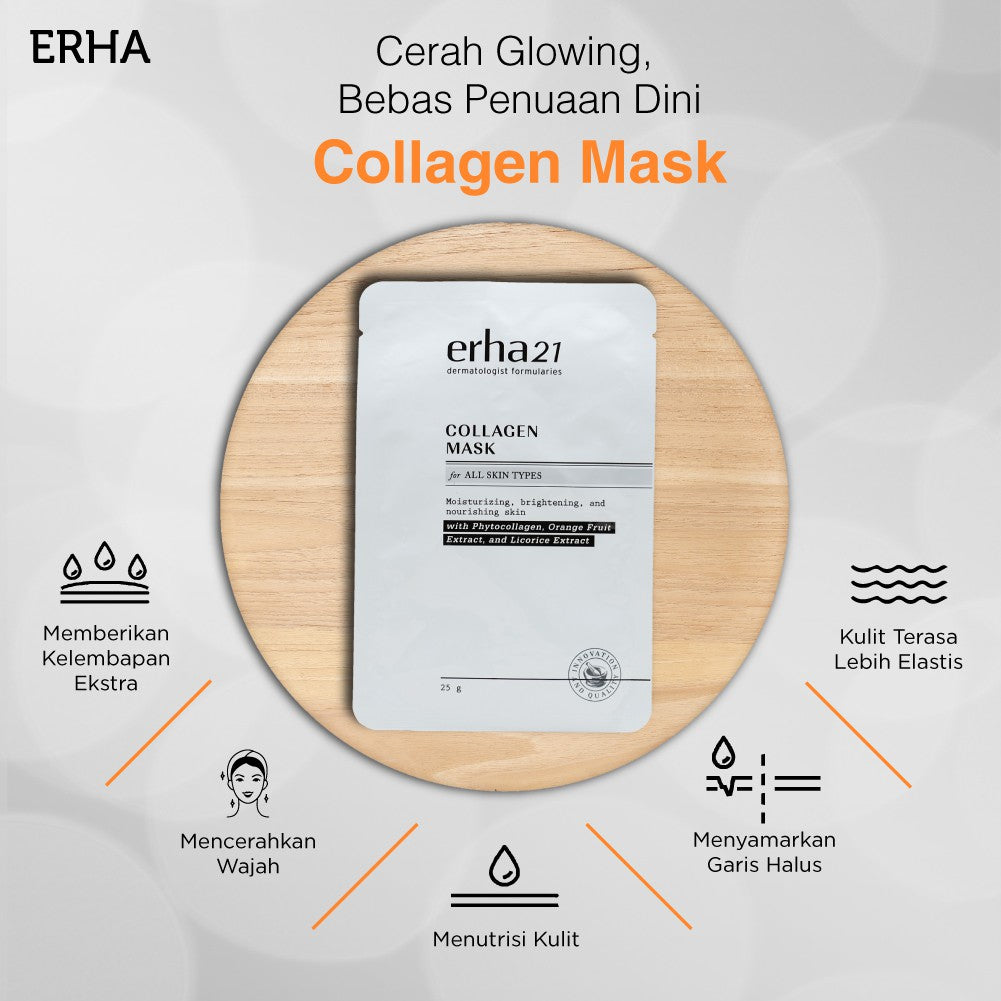 ERHA VP Collagen Mask 3 pcs - Masker Wajah Anti Penuaan