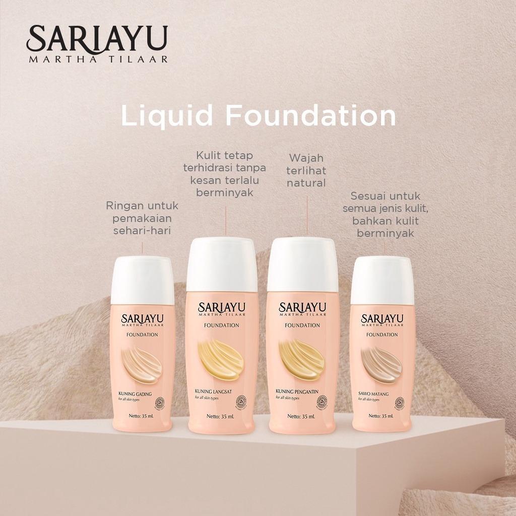 Sariayu Foundation Kuning Langsat 35ml – Natural Glow for Warm Yellow Undertones ️