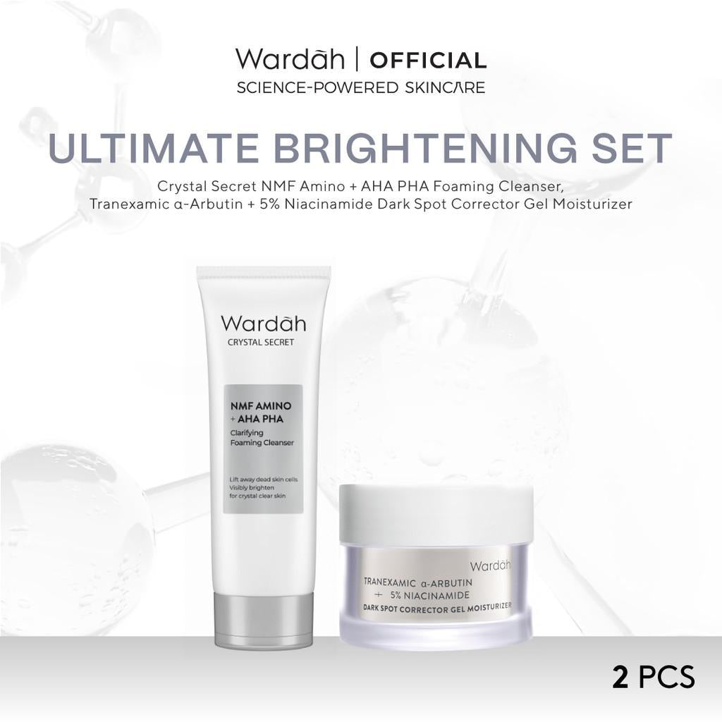 Wardah [2 pcs] Skincare Mix Set | Face Wash + Moisturizer / Day Cream – For Brighter, Healthier Skin – Serba Ada