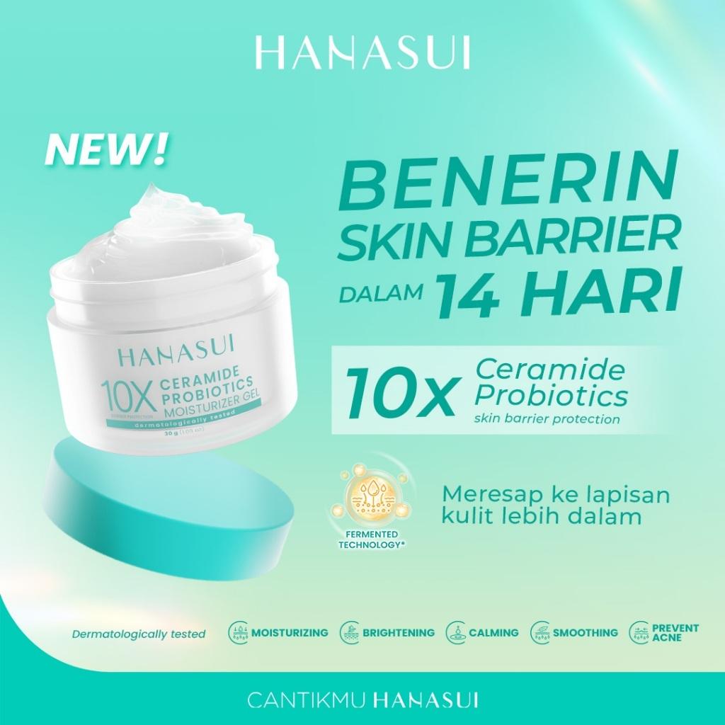 Hanasui Ceramide Probiotics Series Clear Pad 30s Moisturizer Gel 30g & Peeling Gel 100g with 10X Formula