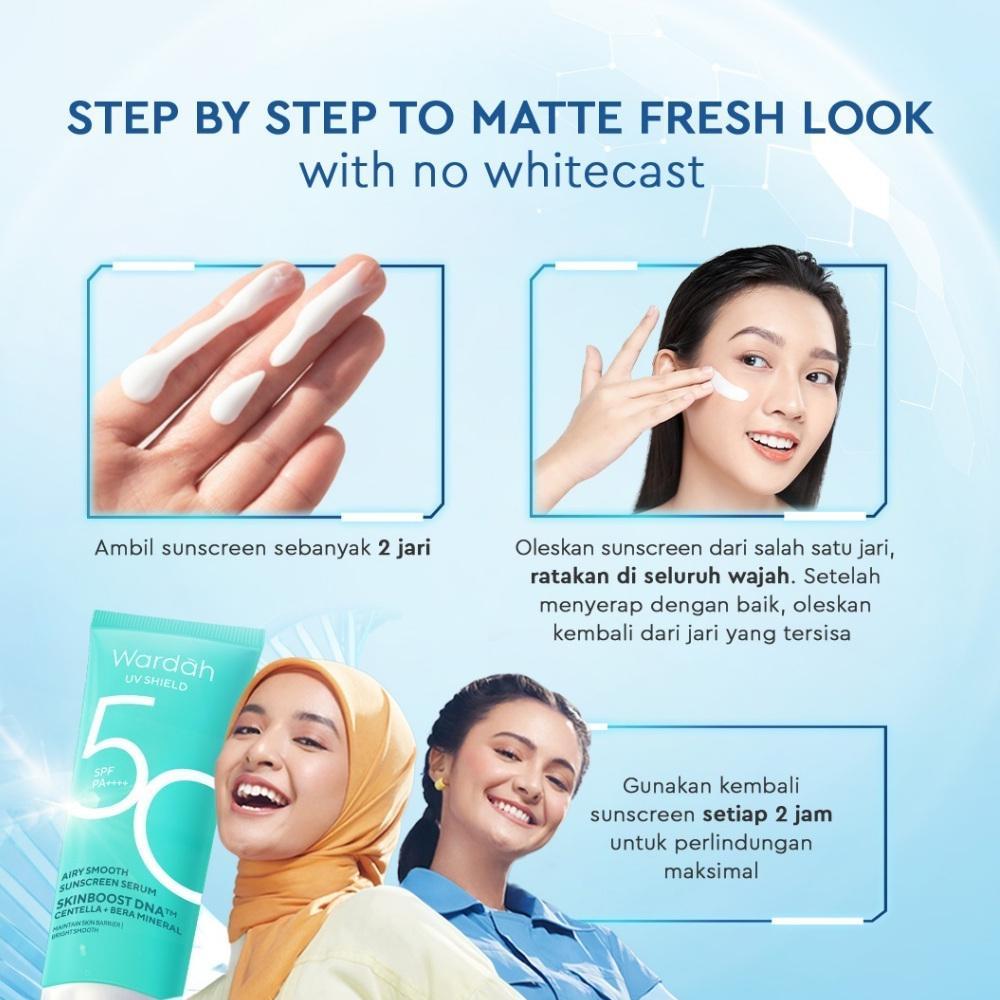 WARDAH UV Shield Airy Smooth Sunscreen Serum – SPF 50 PA++++ | Matte Finish | Brightening