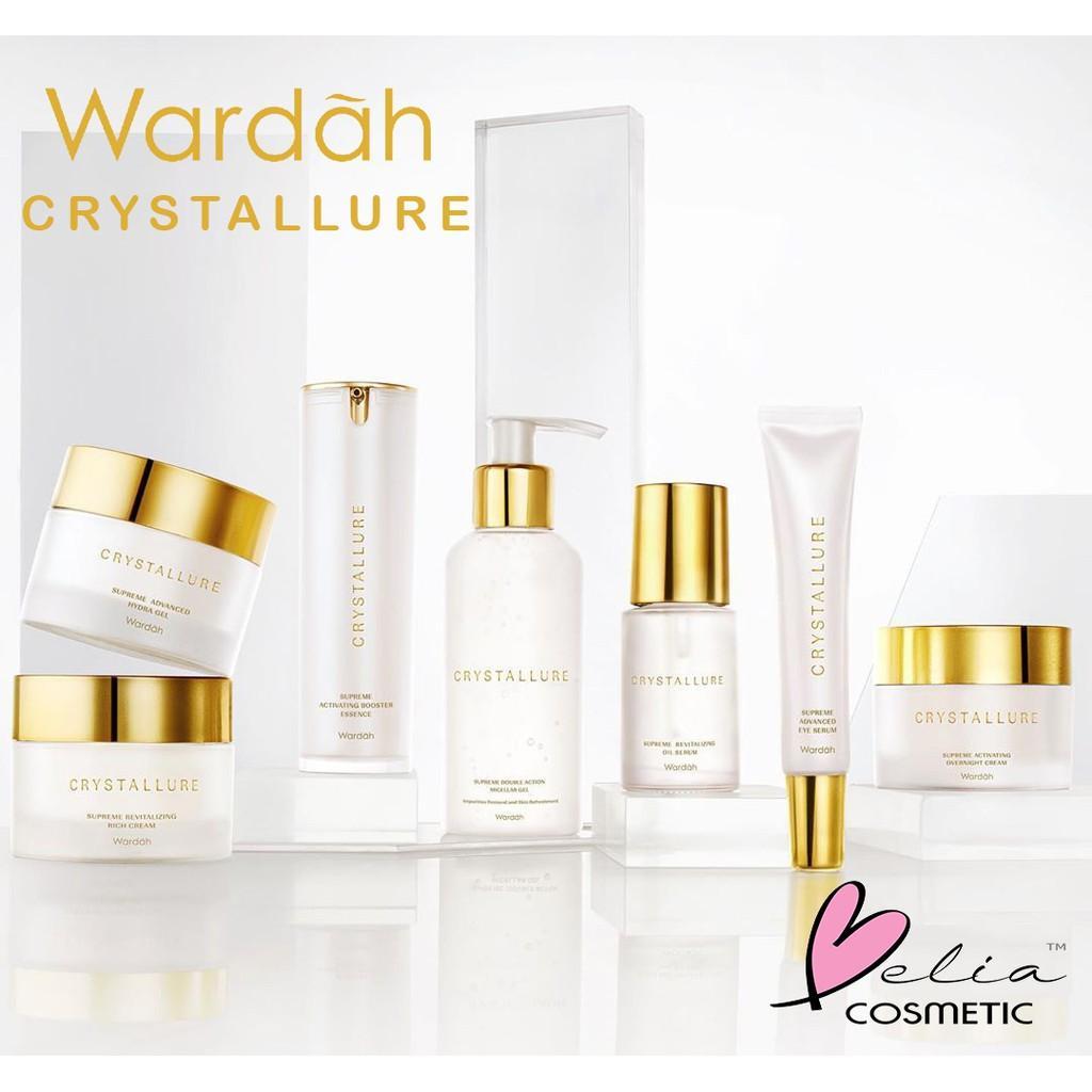WARDAH Crystallure Series – Supreme Oil | Eye Serum | Essence | Gel Cream | Overnight Cream | SPF35++