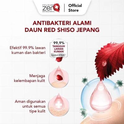 Zen Antibacterial Body Wash – Japanese Red Shiso & Juniper Berries Refill 400ml | Herbal Antibacterial Cleanse with Refreshing Aromatic Formula | Purified, Fresh & Healthy Skin