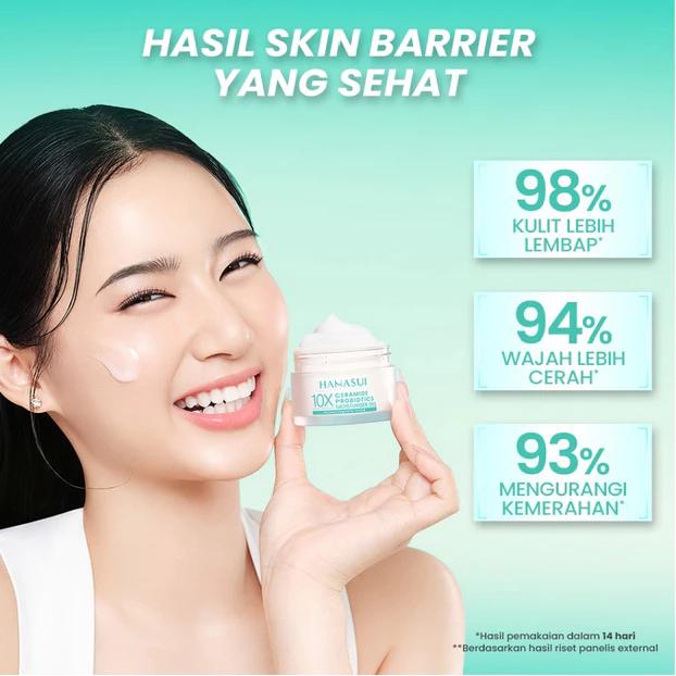 Hanasui Moisturizer Gel 30g Ceramide Probiotics Gentle Retinol Clean Smooth Anti Aging Bright Skin Dermatologically Tested