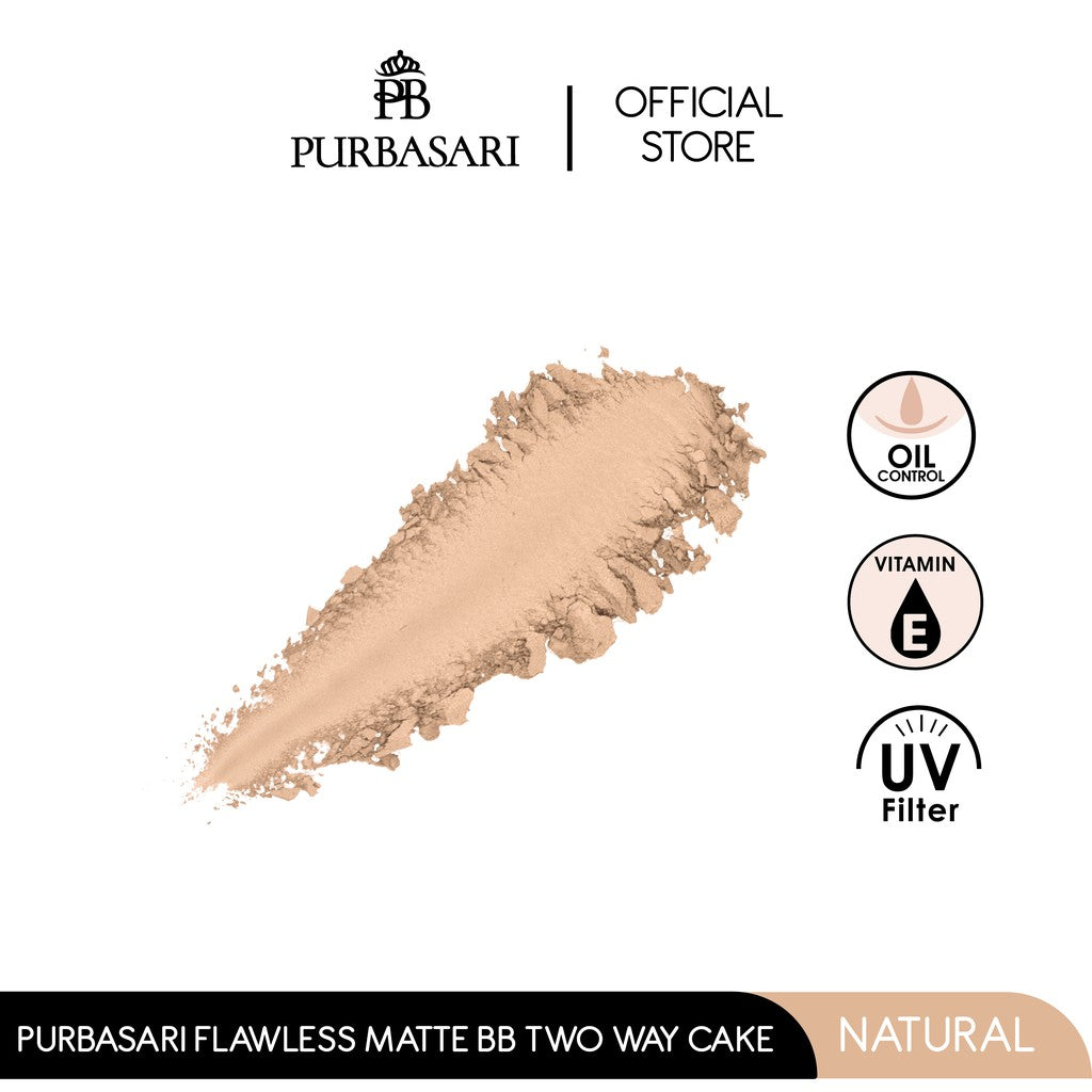 Purbasari Flawless Matte BB Two Way Cake Natural