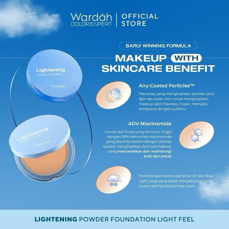 [BUNDLE] Wardah Lightening TWC Set – Long-Wear Powder + Refill Combo for Flawless Skin