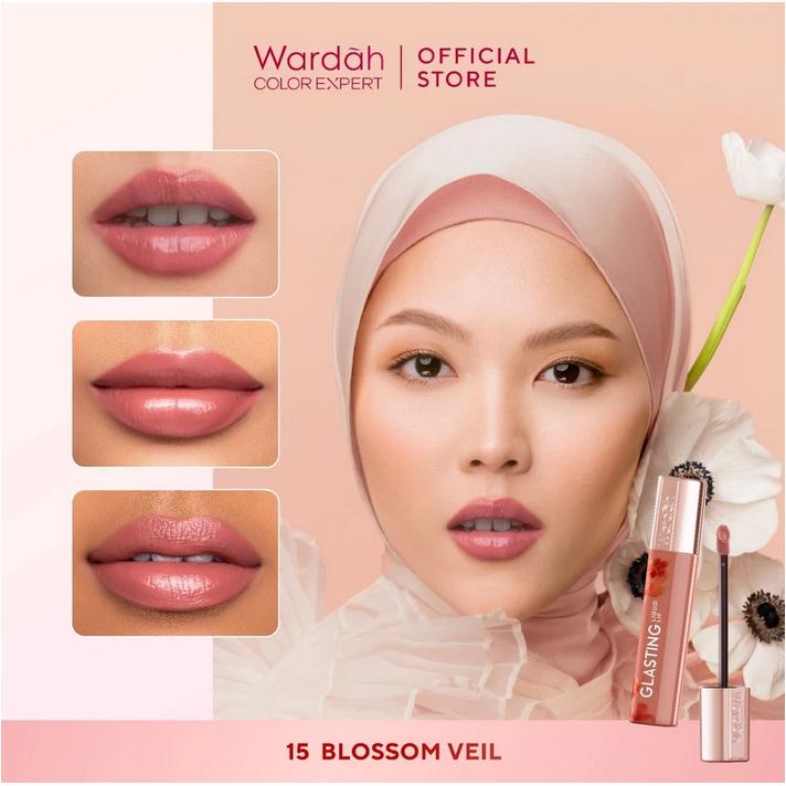 Wardah Glasting Liquid Lip Glass Hi-Pigmented LipCream Lipstick Glass Color Ringan Transferproof NEW!