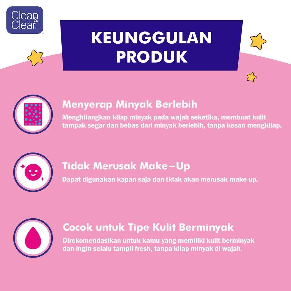 Clean & Clear Oil Control Film Pink Grapefruit – Instantly Refresh & De-Shine with a Zesty Touch!