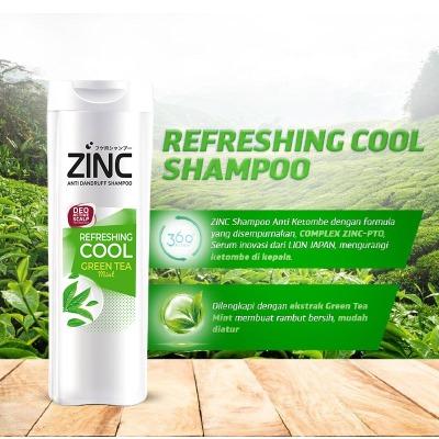 Zinc Anti Dandruff Shampoo Refreshing Cool 170ml – Green Tea & Mint for Fresh, Flake-Free Hair