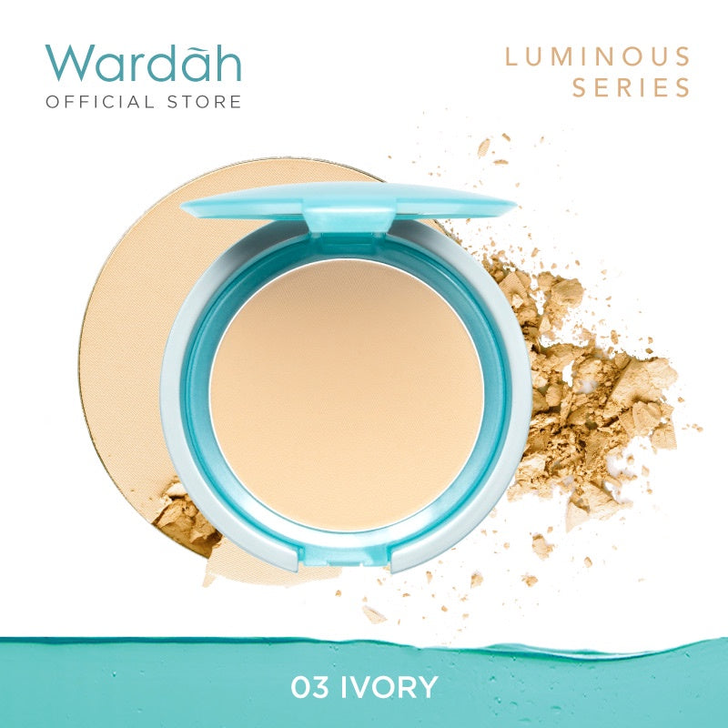 WARDAH Everyday Luminous Two Way Cake 12 g - Bedak Dengan Hasil Matte Yang Halus Ringan Dengan Kandungan Vit E - Oil Control Dengan Hasil Akhir Natural - Makeup - Cocok Dipakai dengan Cushion