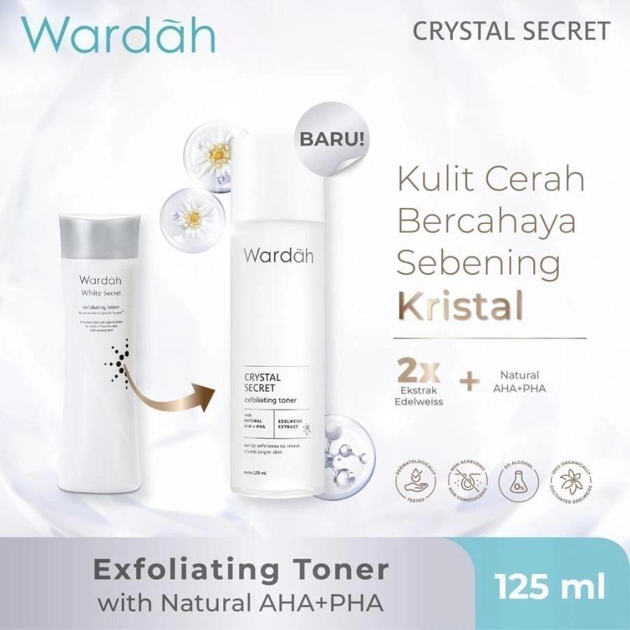 Wardah Crystal Secret Series | Day&night Cream | Cleanser | Toner | Cleansing Gel