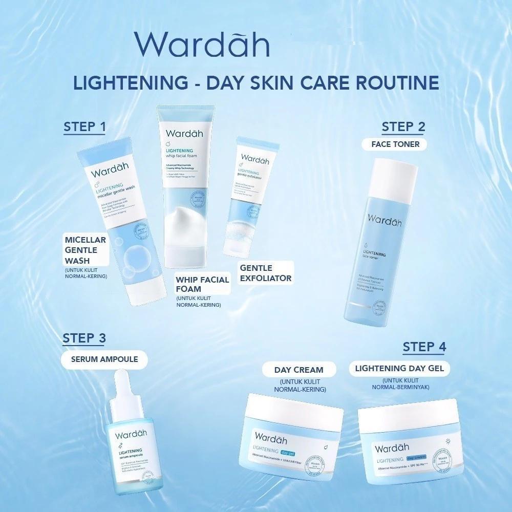 Wardah Lightening Face SERIES | Serum - Face Toner - Whip Facial - Micellar Gentle Wash | Tnt Beauty