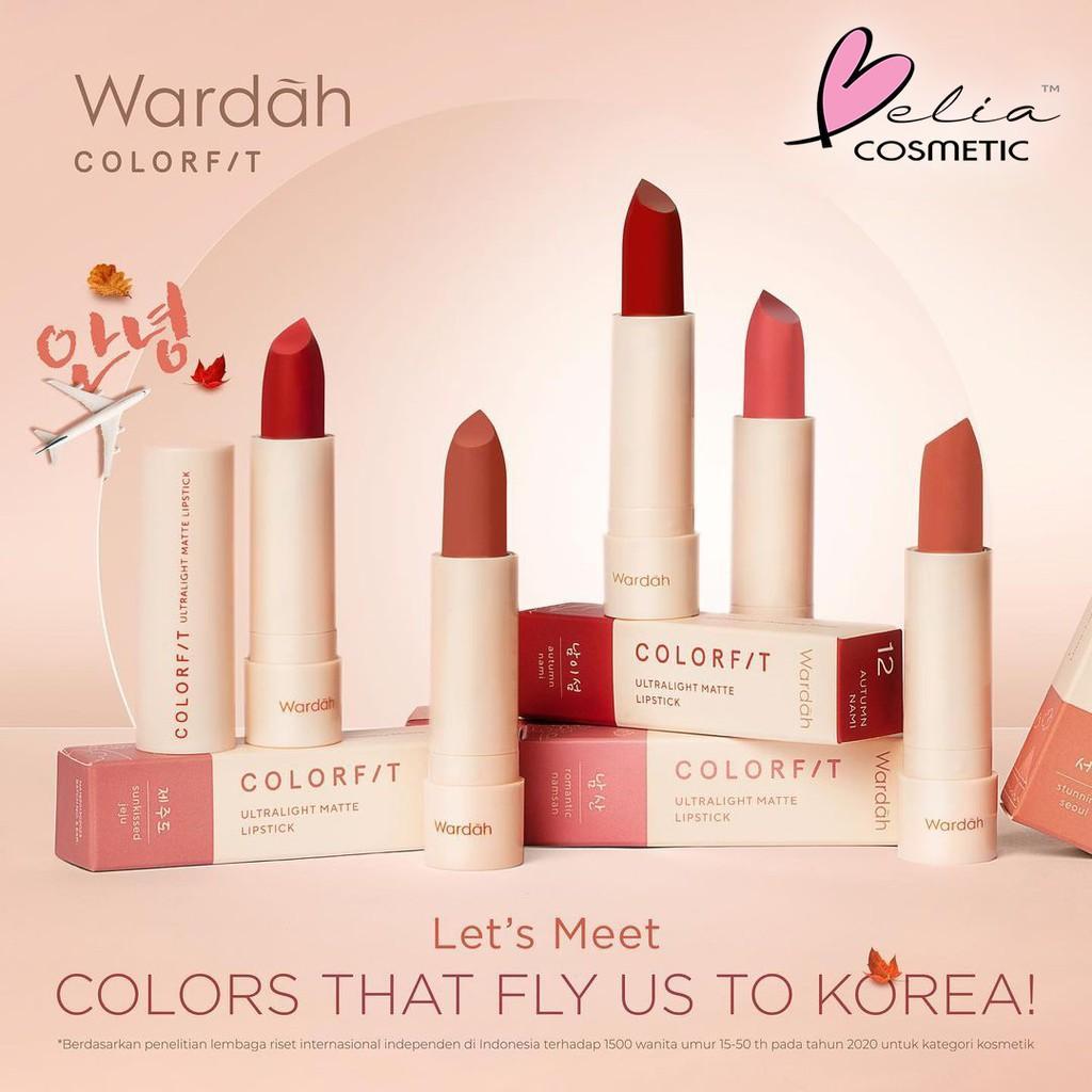 Wardah Colorfit Ultralight Matte Lipstick - Ultra Lightweight Soft Powdery Texture Comfort Matte Finish Non-Drying Formula 3.6g
