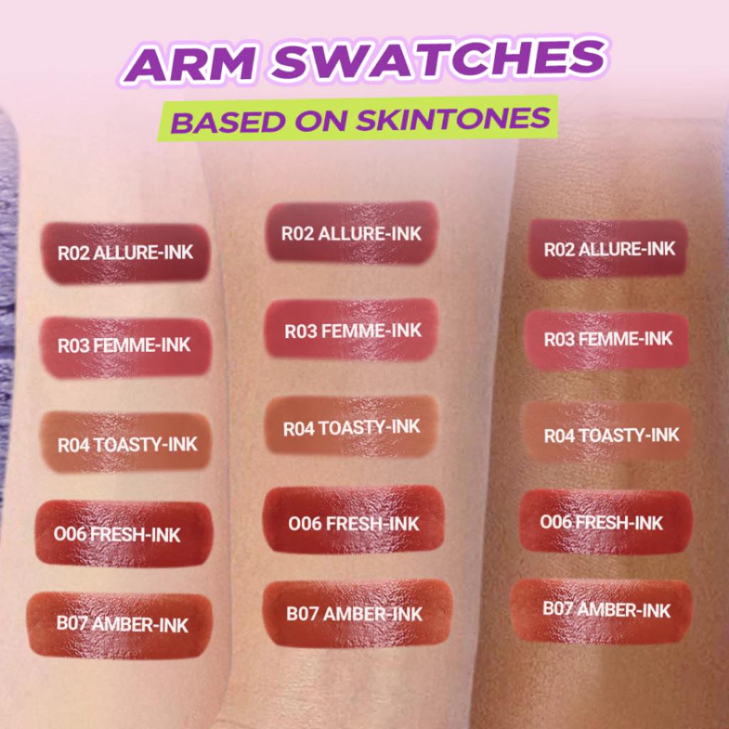 Dazzle Me INK Gloss Lip Tint Watery Gel | Hydrating Glossy Finish | Long Lasting 12 Jam