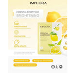 Implora Essential Sheet Mask Masker Wajah Tipis Lembap Berlapis