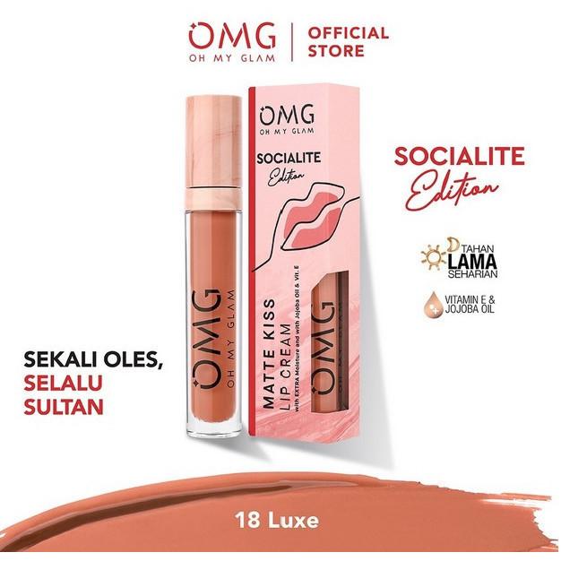 OMG Oh My Glam Matte Tahan Lama Kiss Lip Cream 3.5g Lip Cream Matte