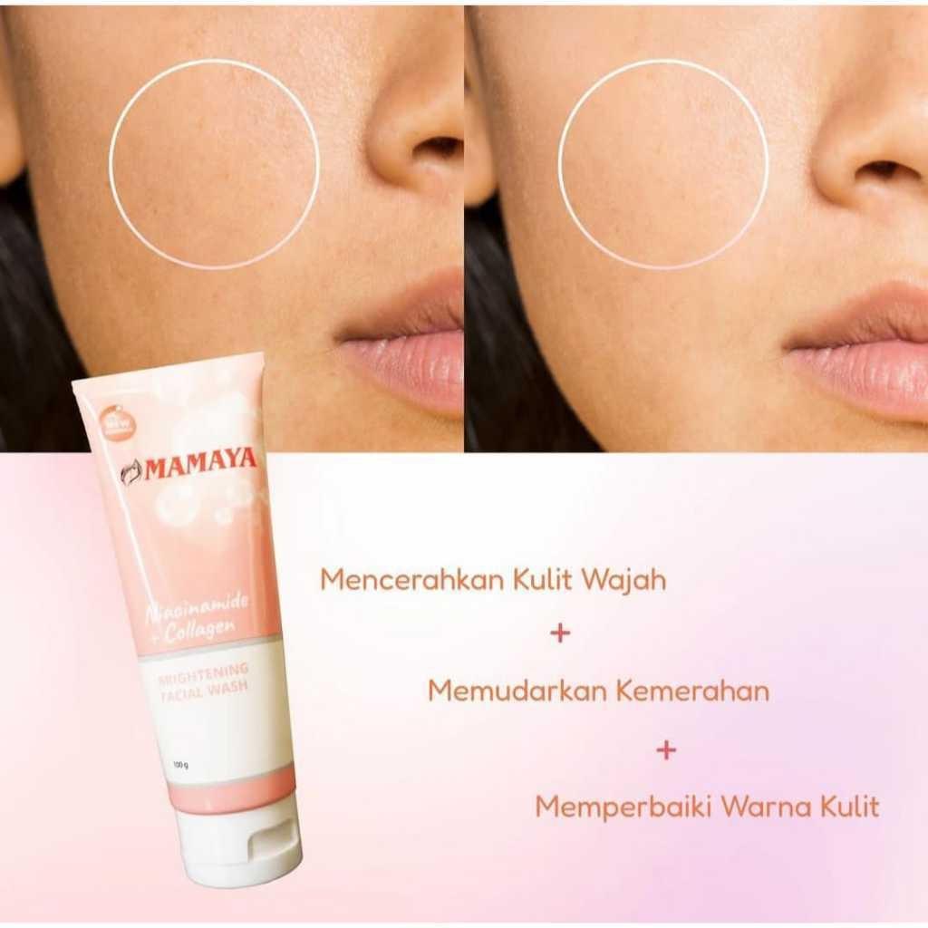MAMAYA - Papaya Face Wash 100g - Brightening | Anti Acne | Niacinamide + Collagen | Facial Wash