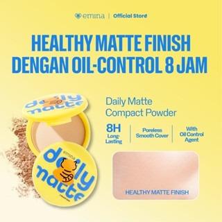 Emina Daily Matte Compact Powder x Muzik Tigerr 11g – Limited Edition Oil Control Compact with Soft Matte Finish & Cute Korean-Inspired Design