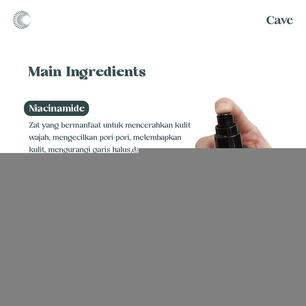 CAVE Face Serum For Brightening -  Skincare Pria Serum Wajah Menutrisi & Mencerahkan
