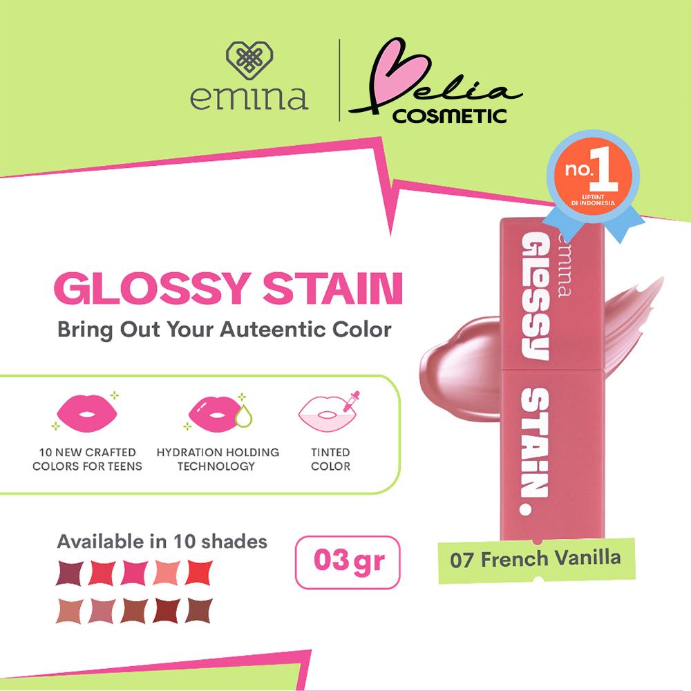 Emina Glossy Stain 3g – Lip Tint dengan Hasil Akhir Glossy & Ringan | Official by Serba Ada