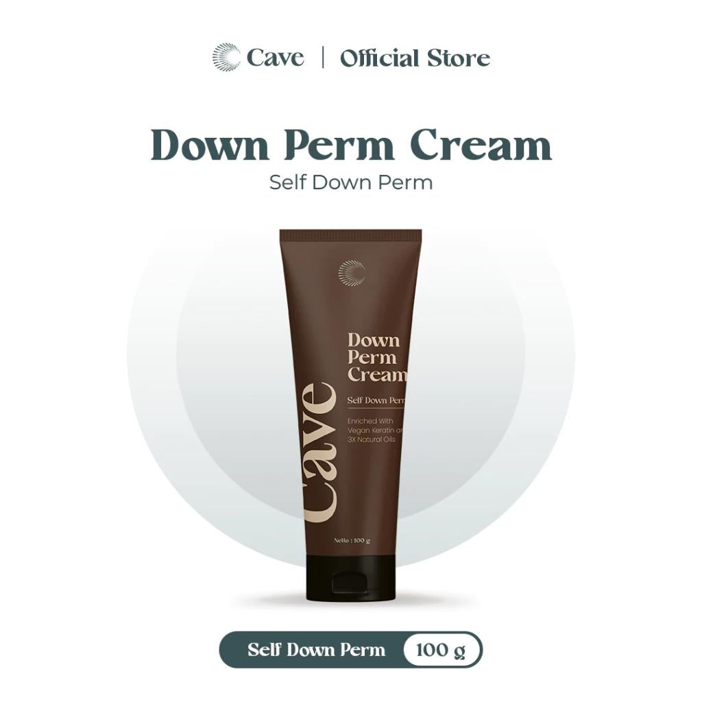 Cave Official Store Down Perm Cream 100g - Self Down Perm Gel for Men's Hair Styling with Smoothing Effect