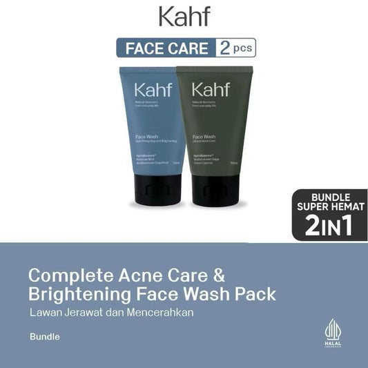 KAHF DuoGlow Acne & Bright Face Wash Set – 2x Power, 1 Clear Glow   (2 x 100mL)