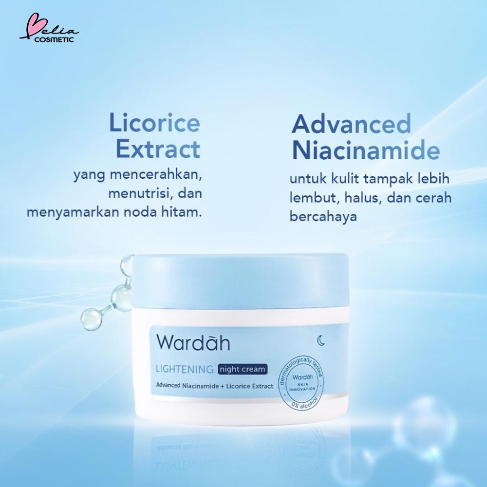 WARDAH Lightening Night Cream – Brightening Moisturizer | Niacinamide ADV | Night Repair