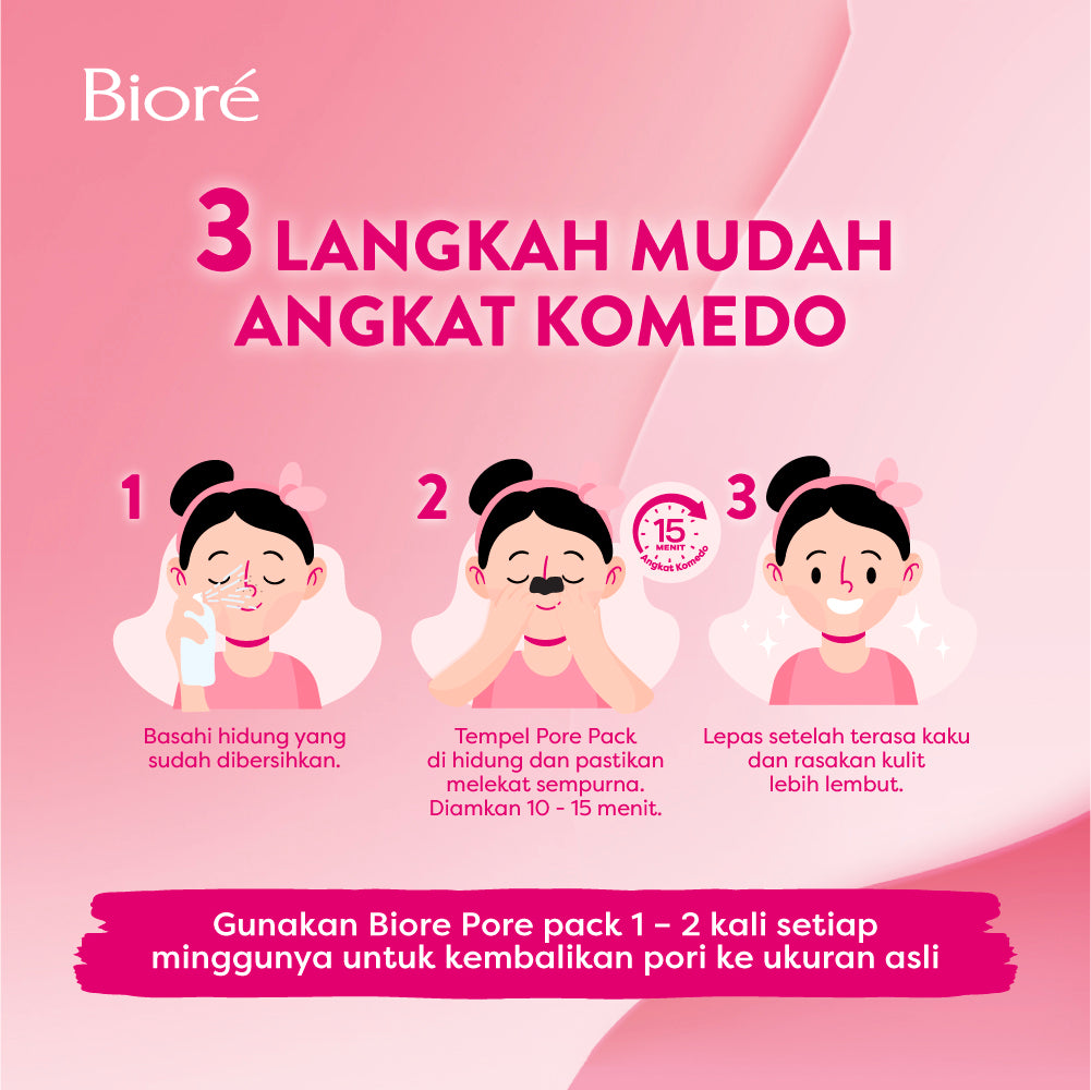 Biore Pore Pack Plester Pembersih Komedo Black Oil Absorbing Powder 4 s