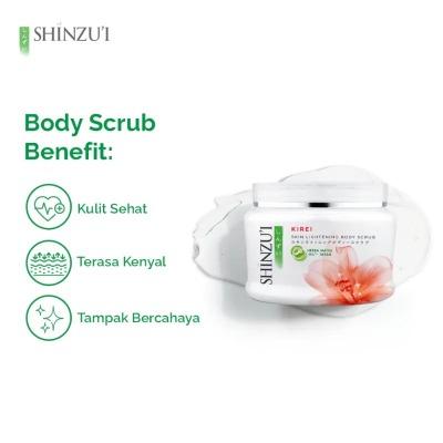 Shinzu’i Skin Lightening Body Scrub – Kirei 200g | Brightening Exfoliator with Herba Matsu Oil | Smooth, Radiant & Even-Toned Skin