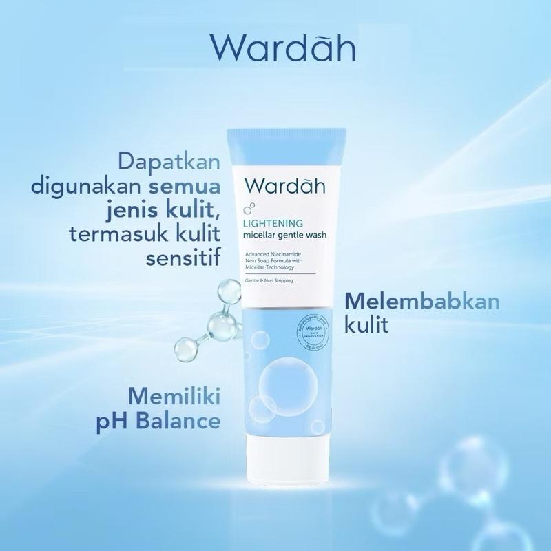 Wardah GlowRush Cleanse Niacinamide Micellar Gentle Wash - pH-Balanced & Hydrating Face Cleanser for Sensitive & Normal Skin Types