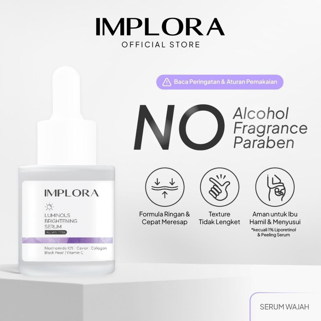 Implora Luminos Brightening Serum 20ml – Reveal Your Radiant Skin with Powerful Brightening Actives!