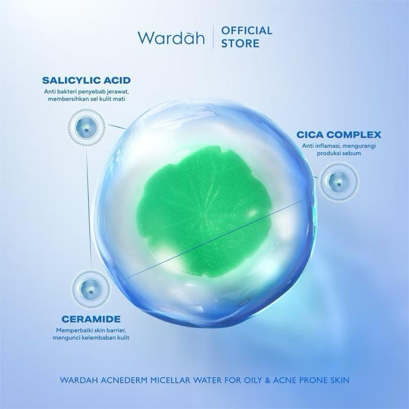 Wardah Acnederm Micellar Water – Fights Acne Fast & Gently Cleanses Skin