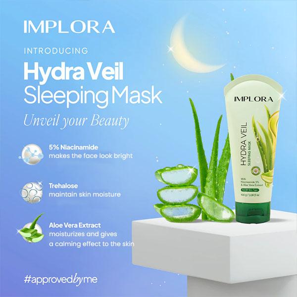 Implora Hydra Veil Sleeping Mask – Deep Hydration Overnight for Smooth, Glowing, Plump, and Fresh Skin