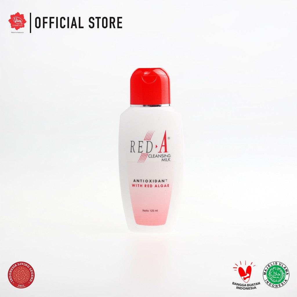 Red-A Cleansing Milk Anti Oxidant with Averrhoa & Red Algae Extract, VIT A & E - 125 ml