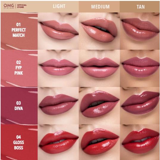 OMG OH MY GLAM Colorlast Lip VINYL NEW! 2.5g | Transferproof Gloss Longlasting Stain Intense Color Plumpy & Comfortable On Lips