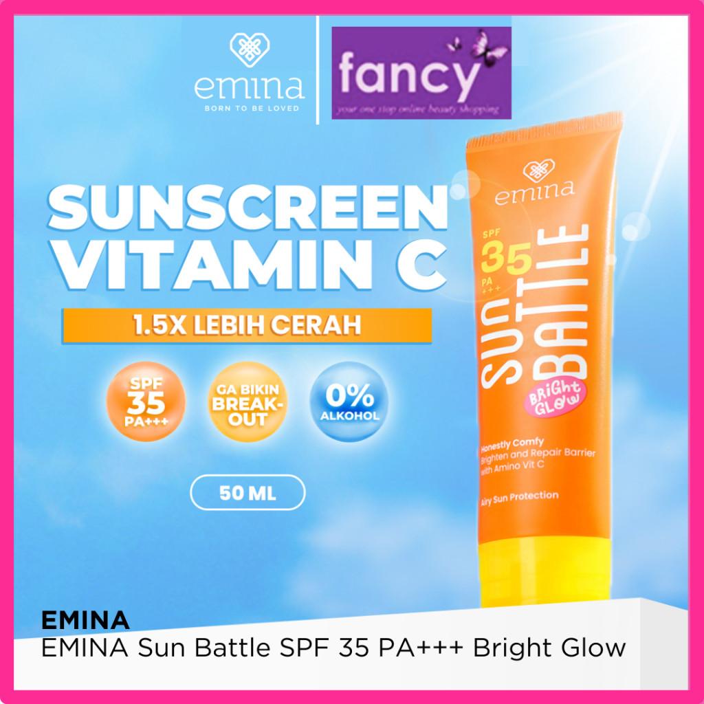 Emina Sun Battle SPF 35 PA+++ 50ml Bright Glow Sunscreen UV Protection