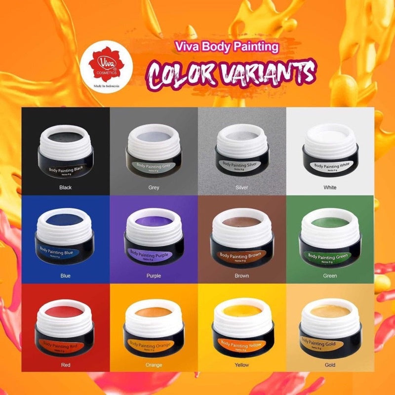 Viva Body & Face Painting - WATERPROOF (tersedia 12 warna)