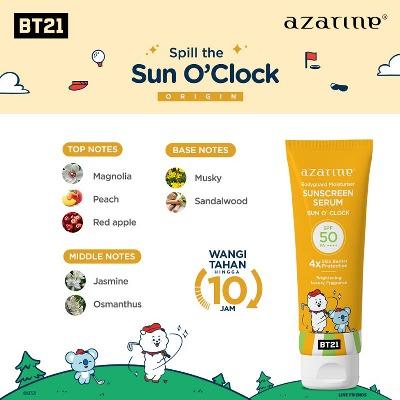 Azarine x BT21 Sun O’Clock Body Serum Sunscreen SPF 50 PA++++ – 100ml | Lightweight UV Protection with Fun BT21 Design