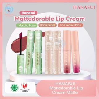 Hanasui Mattedorable Lip Cream Matte - Matcha Latte & Boba Series Halal Certified Lip Gloss