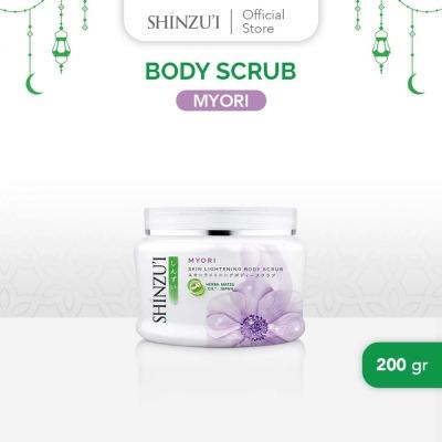 Shinzu’i Skin Lightening Body Scrub – Myori 200g | Brightening Herbal Exfoliator with Herba Matsu Oil | Smoother, Radiant, Even-Toned Skin