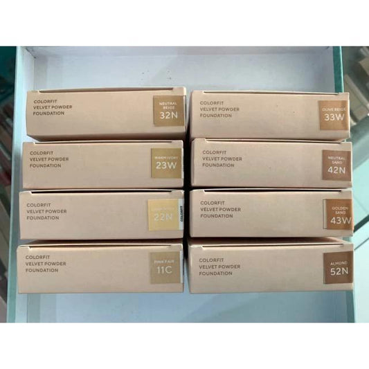 Wardah Colorfit Velvet Powder Foundation 11g – Two Way Cake for Smooth Matte Finish