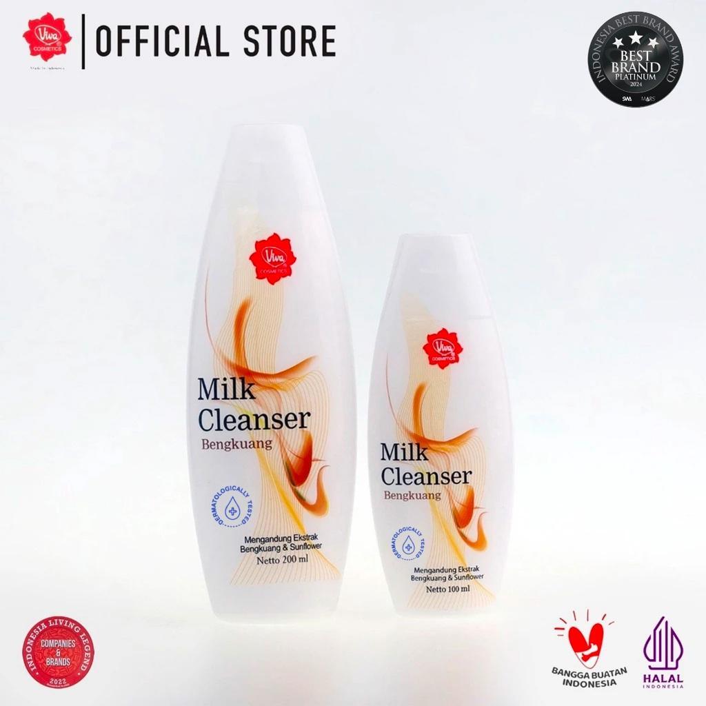 Viva Milk Cleanser Bengkuang - Brightening Facial Cleanser with Yam Bean Extract 100ml for Normal Skin Official Store