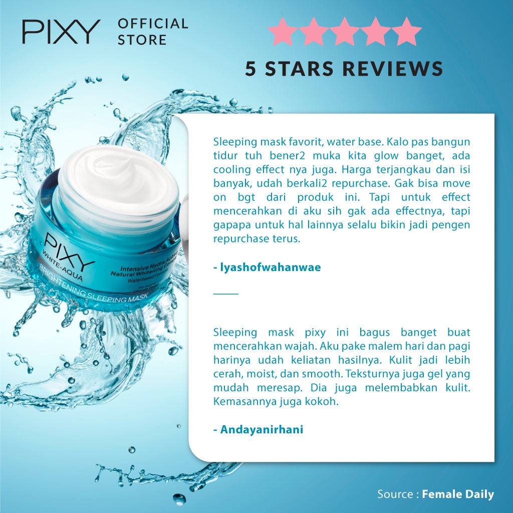 PIXY White Aqua Brightening Sleeping Mask 18gr