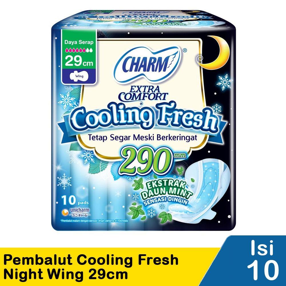 Charm Cooling Fresh 23cm Sanitary Pads – 14’s with Wings | Refreshing Cool Sensation for Dry, Odor-Free Comfort