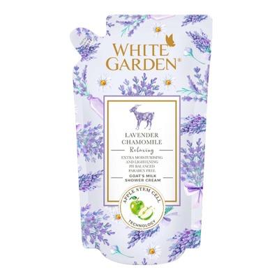 White Garden Body Wash – Lavender, Chamomile & Goat’s Milk Refill 900ml | Relaxing Cleanse with Nourishing Hydration | Calming Scent for Soft, Smooth Skin