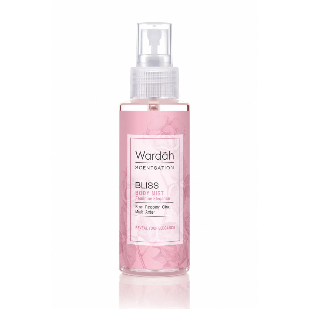 Wardah Blissful Scentsation Set - Scentsation Bliss Body Mist 100 ml & Scentsation Bliss Eau De Toilette 35 ml - Set Perfume dan Cologne - Feminine Elegance - Parfum Wanita dengan Wangi Floral - Tahan Lama Tanpa Alkohol