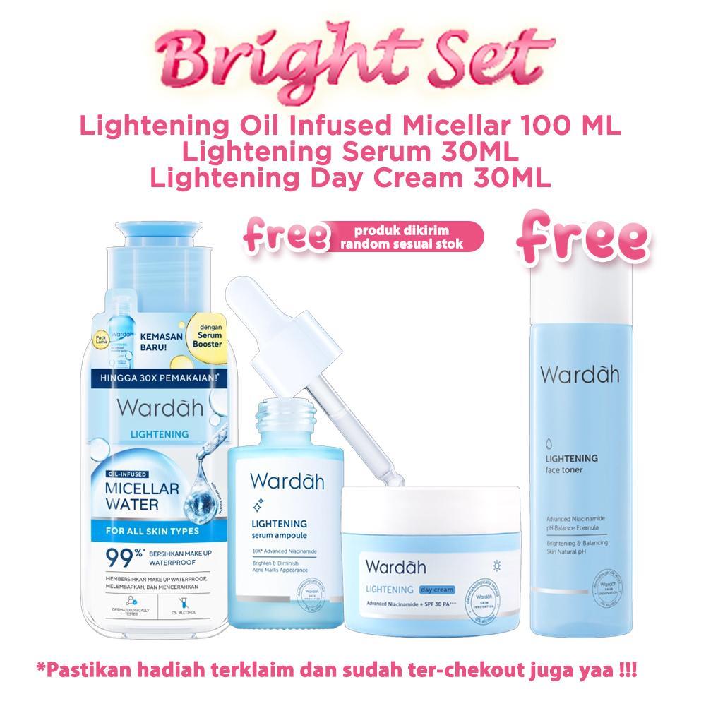 Wardah Crystal Secret Series Skincare Set Bundling Lightening Renew You Complete Brightening Anti Aging Routine