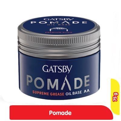 GATSBY Styling Pomade Supreme Grease 75g – High Shine | Strong Hold | Classic Slick Style
